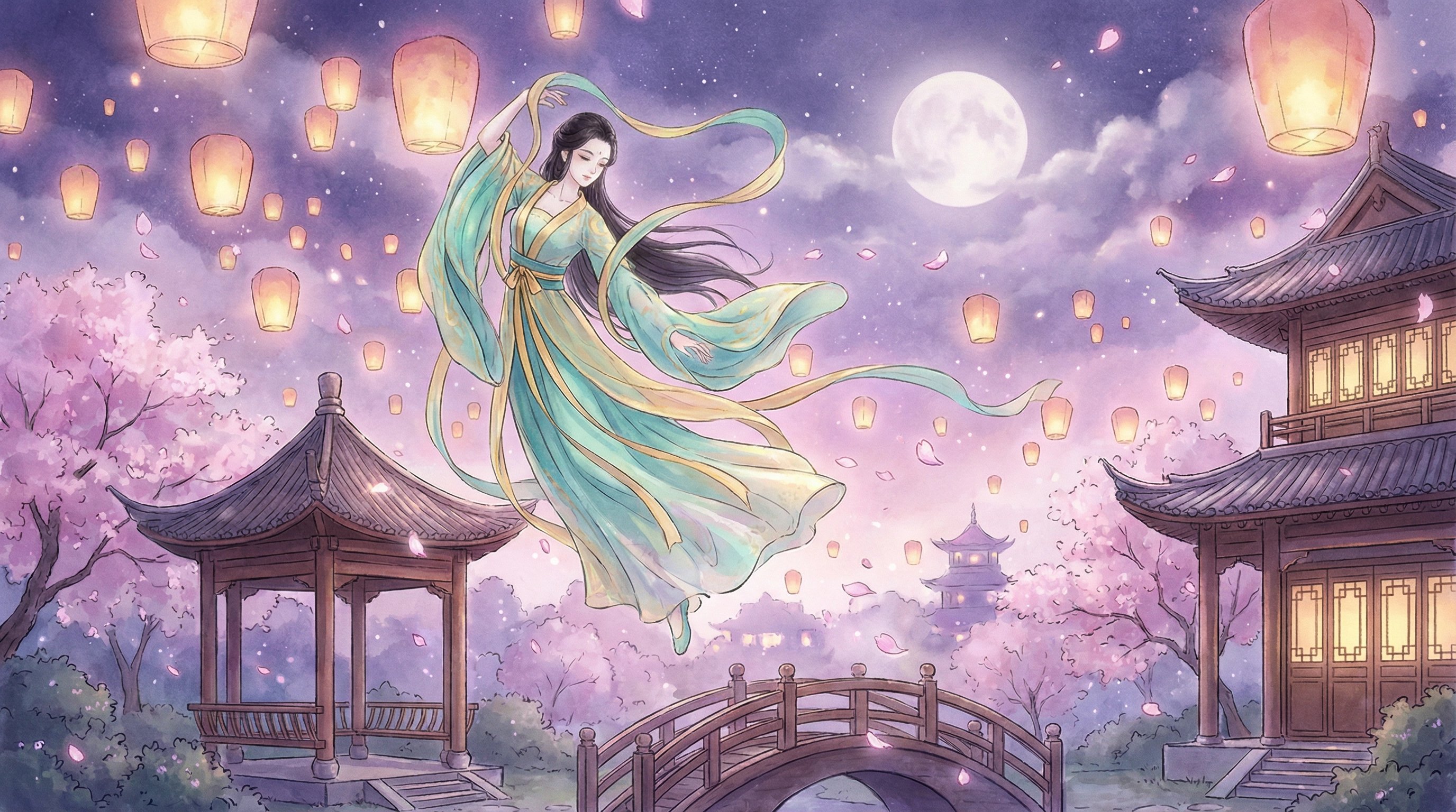 福利姬网站-月下仙子天灯奇缘