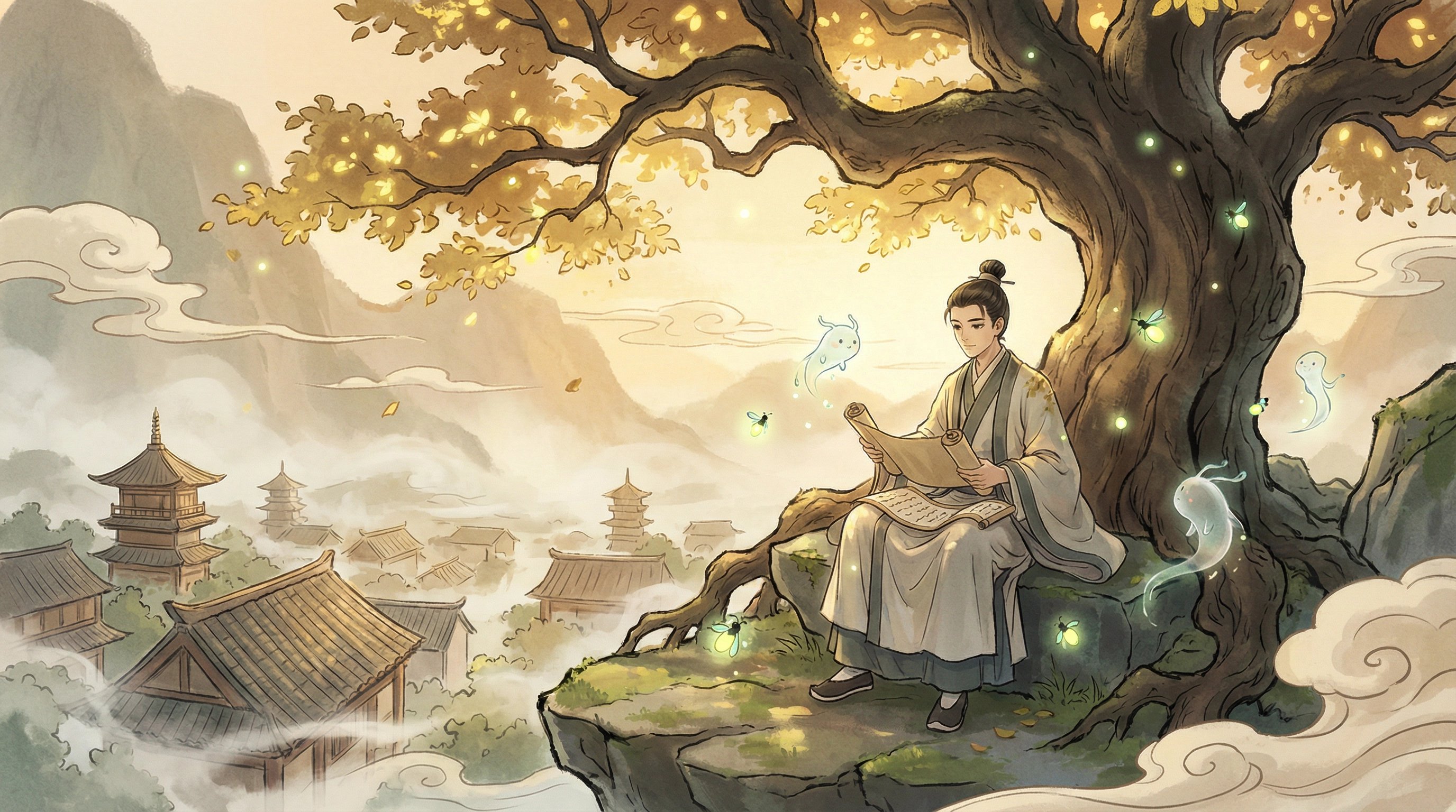 福利姬网站-古树下的修行者